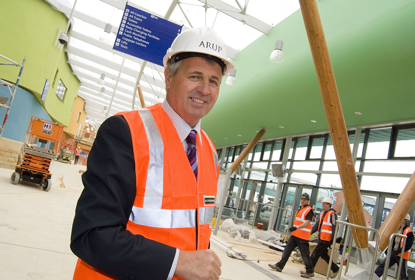 Man in hard hat and high vis