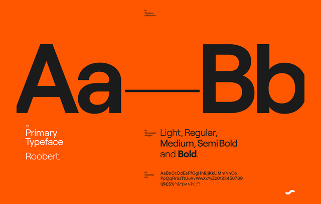 Screengrab taken from brand guidance document showing new fonts used in the new brand